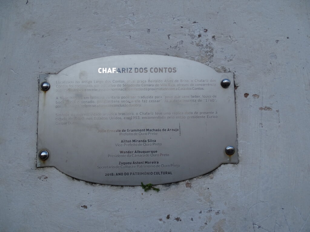 Chafariz dos Contos em Ouro Preto, Minas Gerais