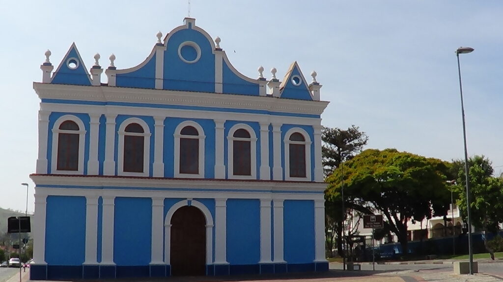 Igreja do Rosário no centro histórico de Amparo, São Paulo