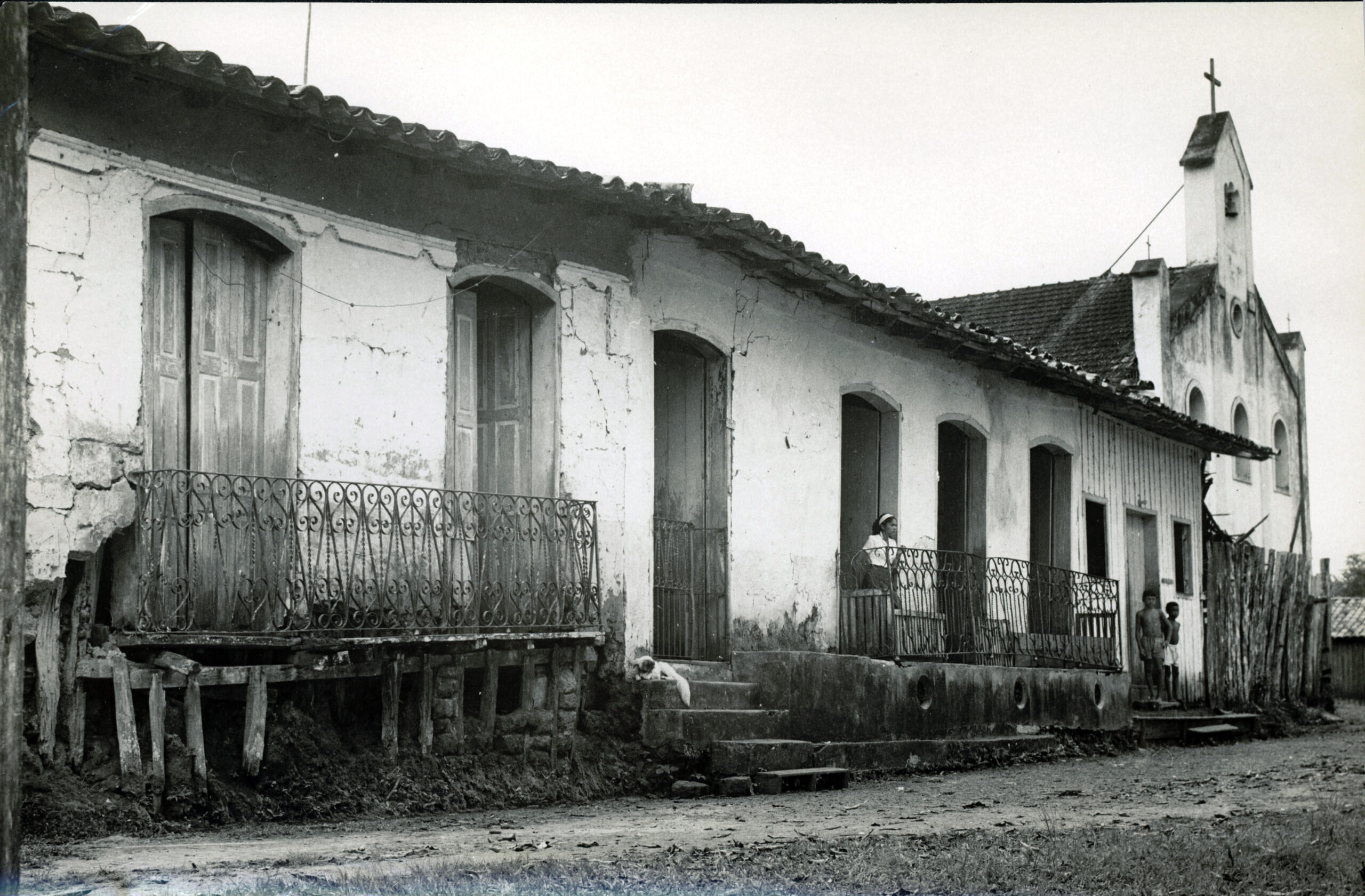 Vista histórica de Mazagão Velho no Amapá na década de 1960