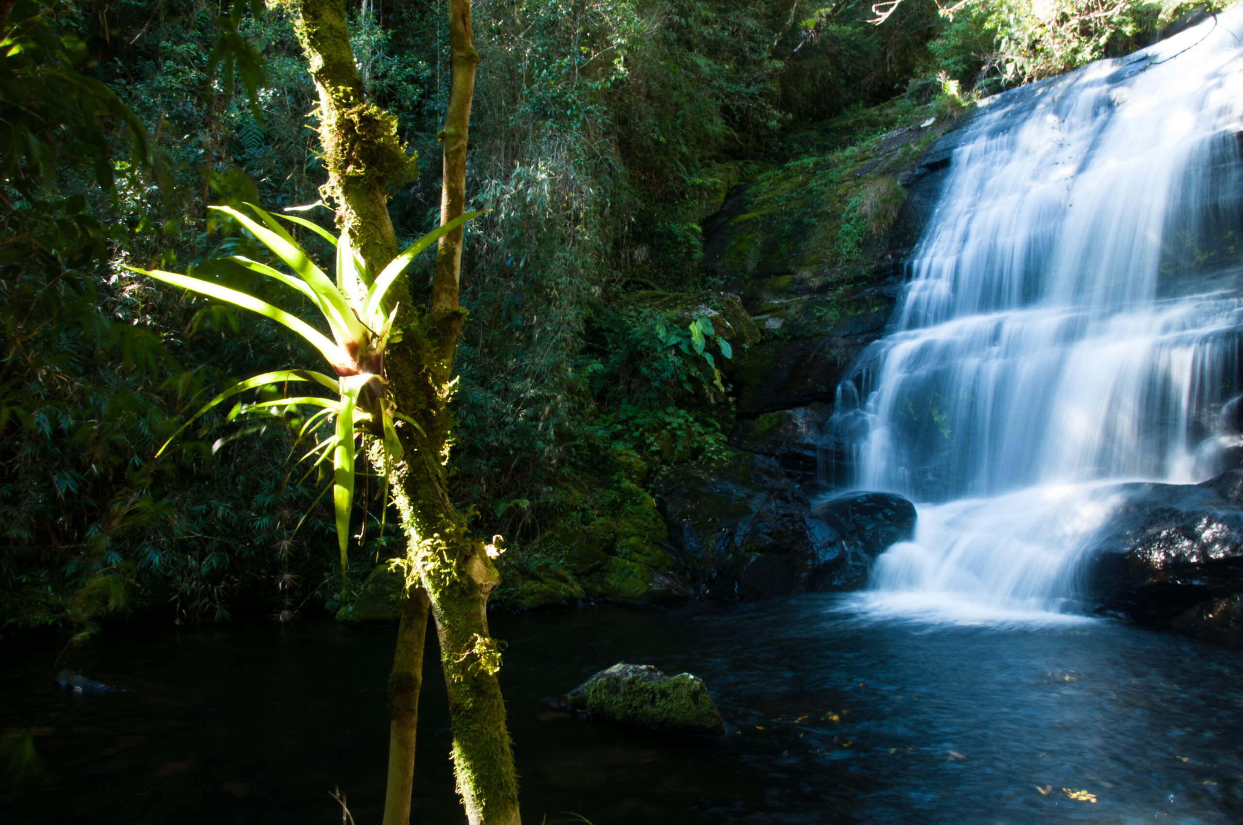 Cachoeira em Cunha, São Paulo, em área de Mata Atlântica