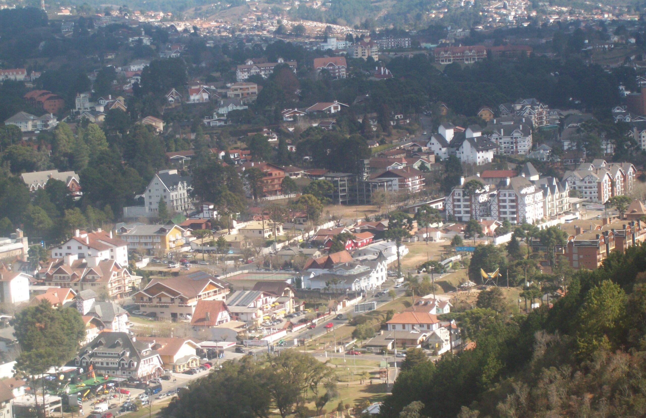 Vista do centrinho de Capivari em Campos do Jordão