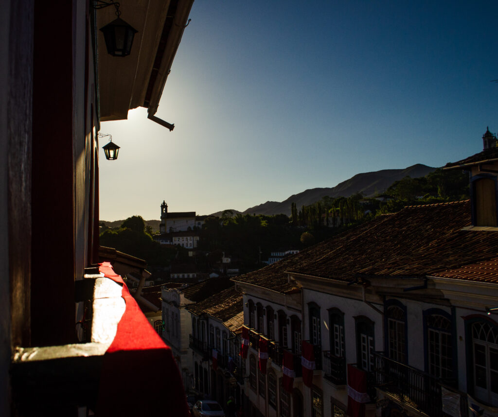 Paisagem de Ouro Preto vista da Rua Direita