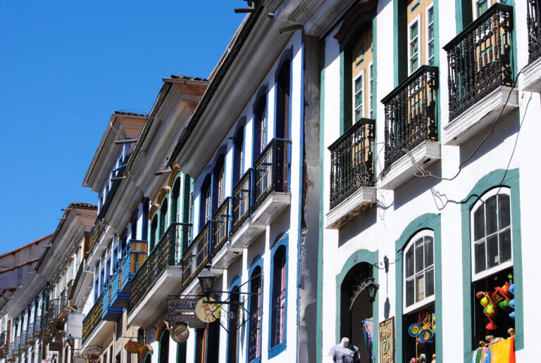 Rua Direita, atual Rua Conde de Bobadela, no Centro Histórico de Ouro Preto
