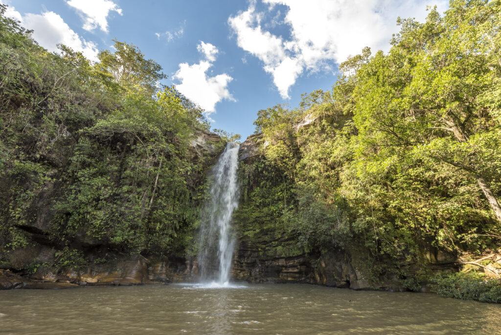 Cachoeira do Abade na reserva natural de Pirenópolis, Goiás