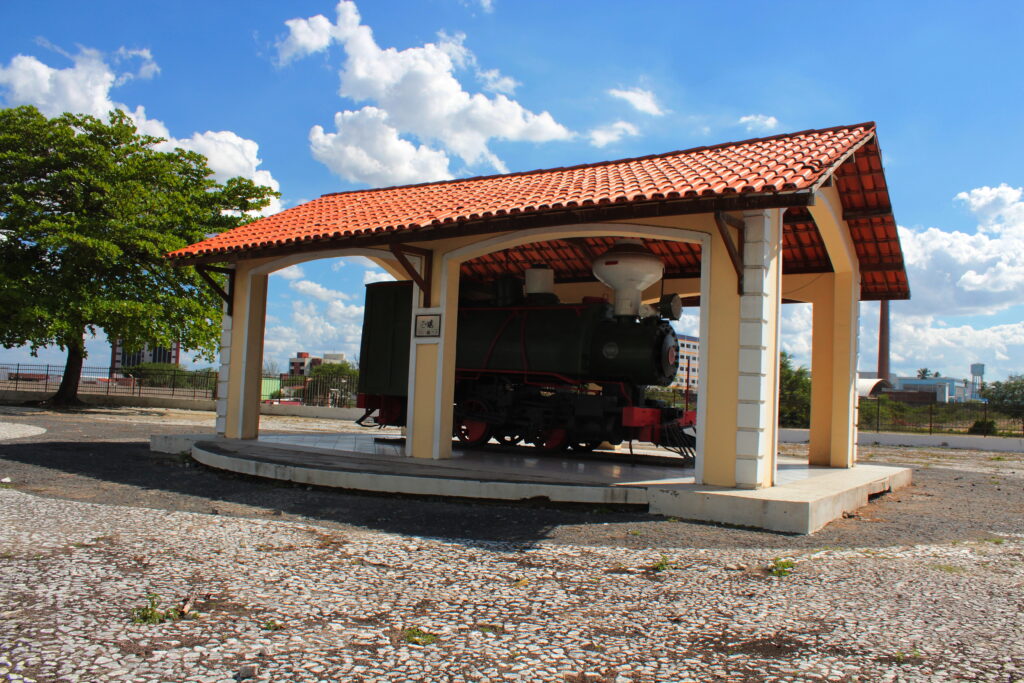 Locomotiva histórica no Museu do Algodão de Campina Grande