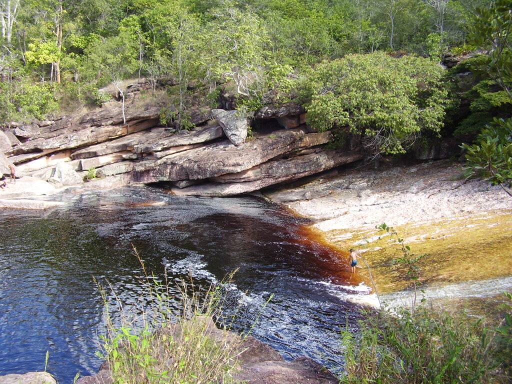 Tobogã natural do Ribeirão do Meio em Lençóis, Bahia
